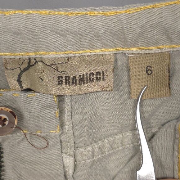 GRAMICCI Women’s Pants Size 6 Straight Flare Drawstring Hiking Gray Green - Picture 2 of 12